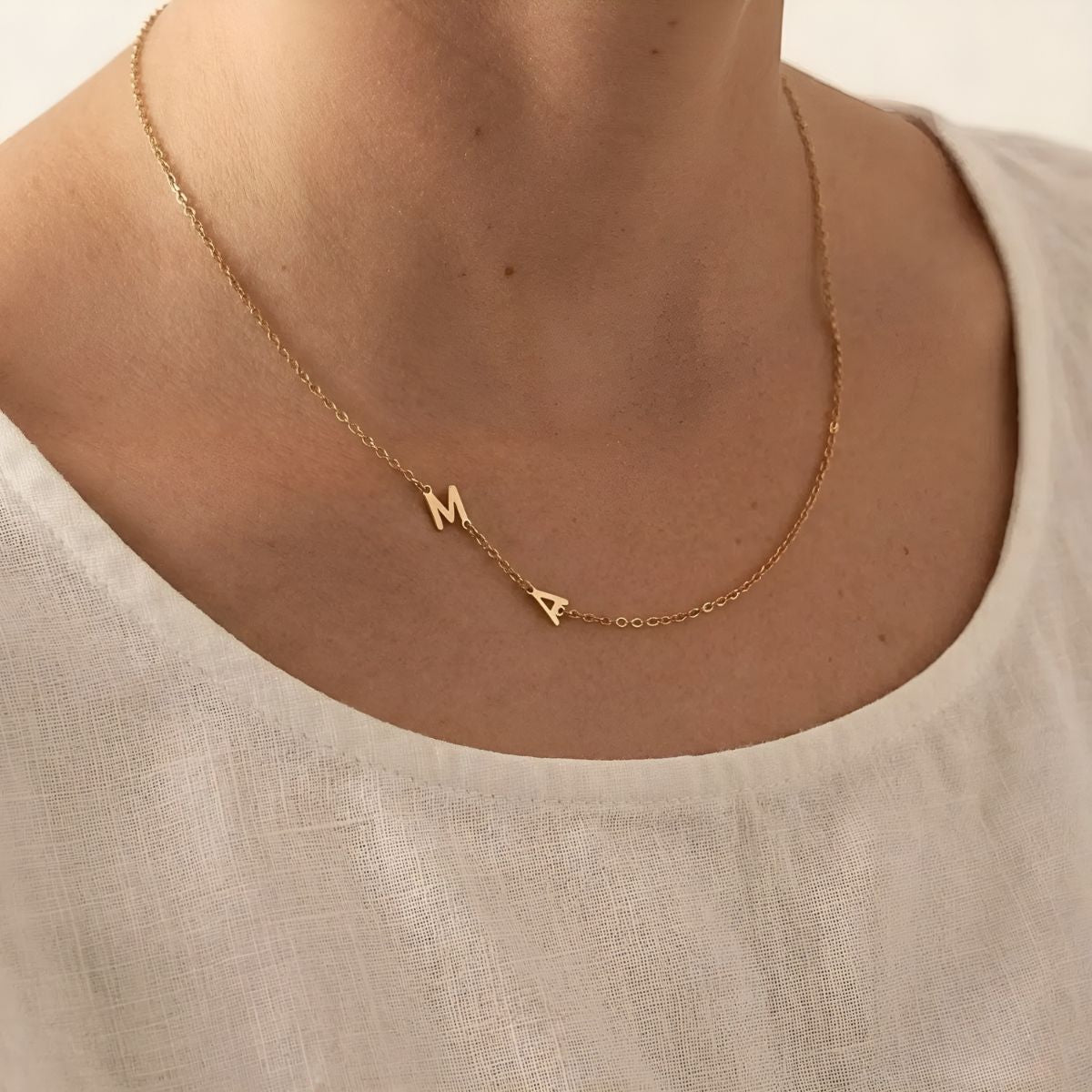 Aloria™ | Sideways Initial Necklace