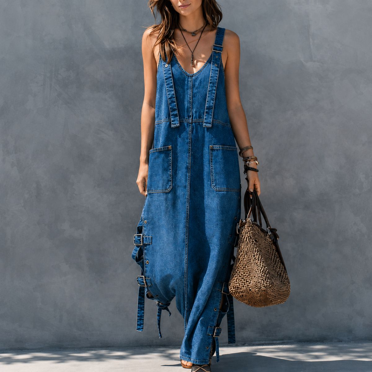 Averly™ | Relaxed Denim Jumpsuit