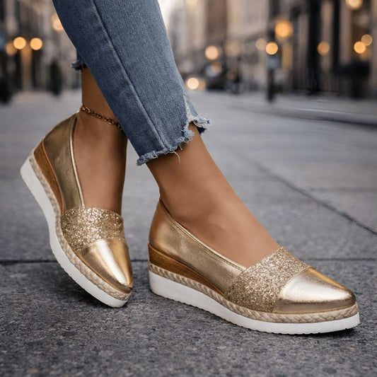 Deborah™ | Glitter Wedge Shoes