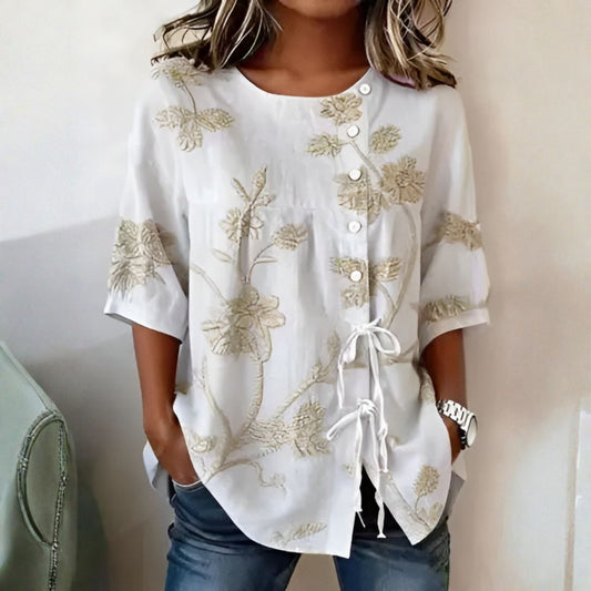 Amelina™ | Floral Elegance Blouse