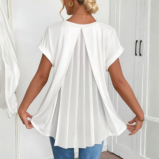 Elowen™ | Patchwork V-Neck Tee