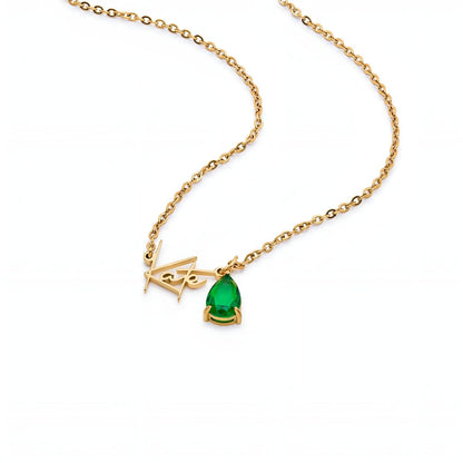 Celeste™ | Personalized Name & Birthstone Necklace