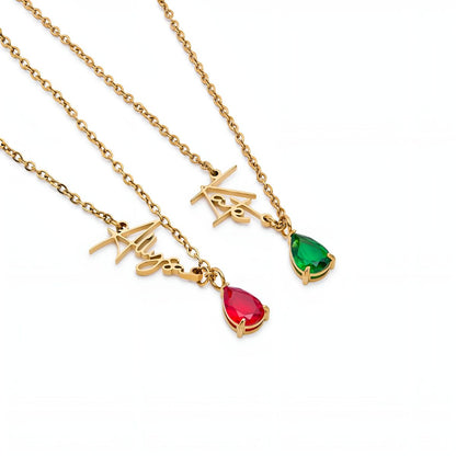 Celeste™ | Personalized Name & Birthstone Necklace