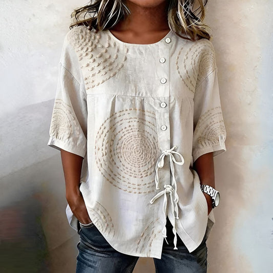 Evelyn™ | Casual Print Blouse