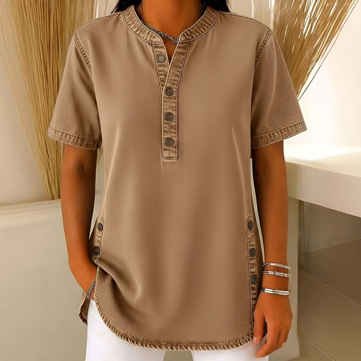 Vaeloria™ | Relaxed Denim Top