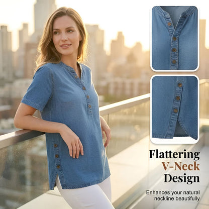 Vaeloria™ | Relaxed Denim Top
