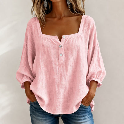 Eveloria™ | Graceful Square-Neck Blouse
