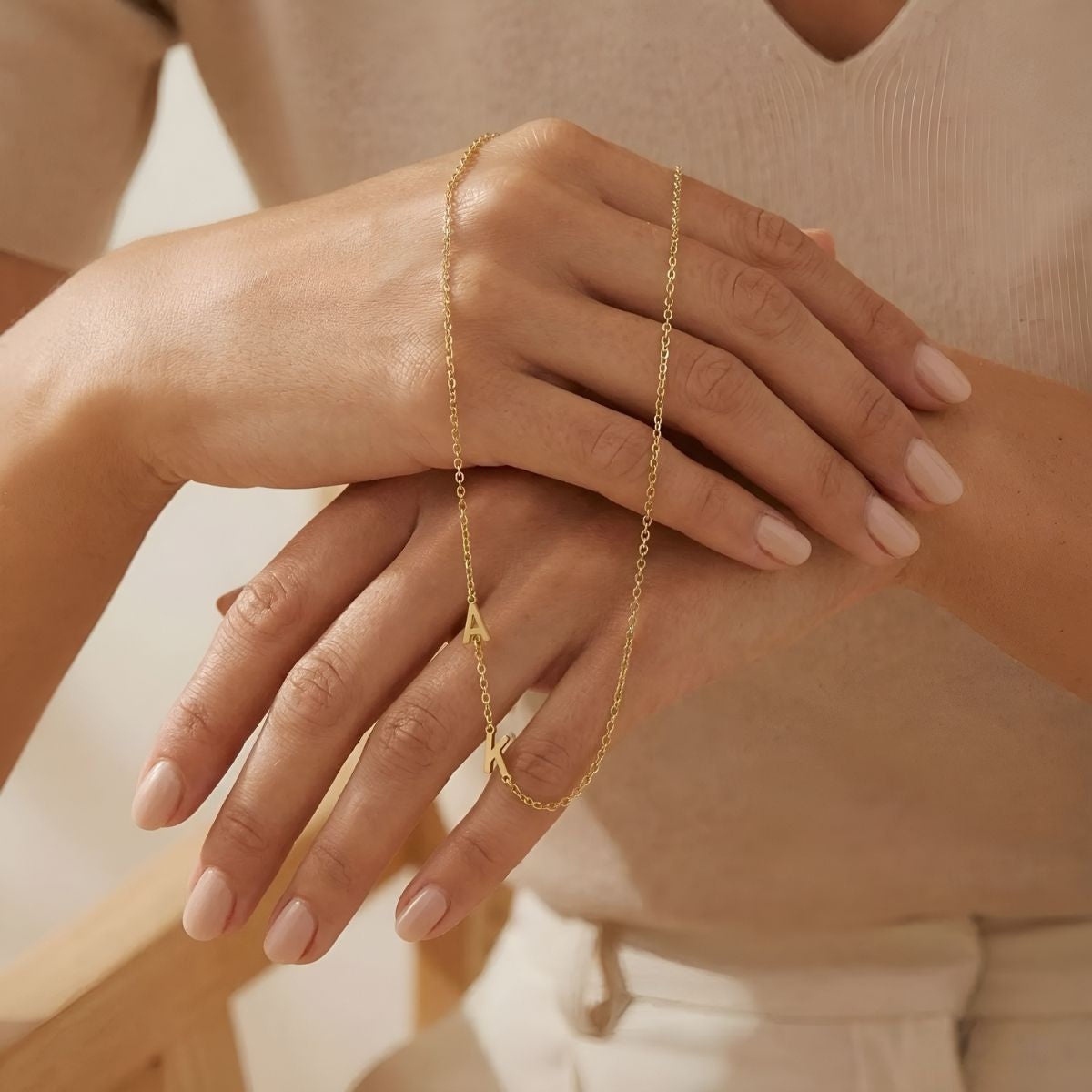 Aloria™ | Sideways Initial Necklace