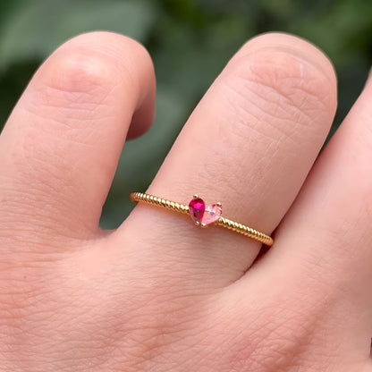 Evara™ | Heart Bond Birthstone Ring