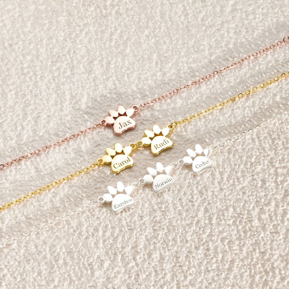 Pawvera™ | Engraved Paw Personalized Bracelet
