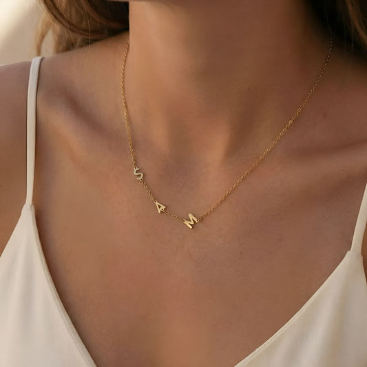 Aloria™ | Sideways Initial Necklace