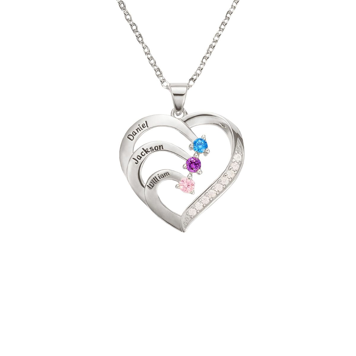 Serelune™ | Family Heart Birthstone Necklace