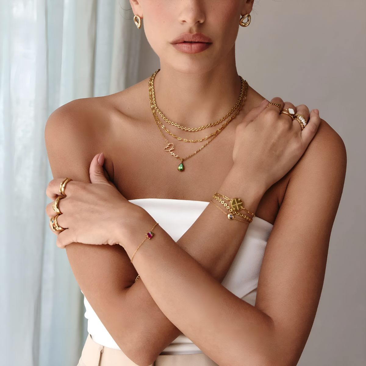 Celeste™ | Personalized Name & Birthstone Necklace