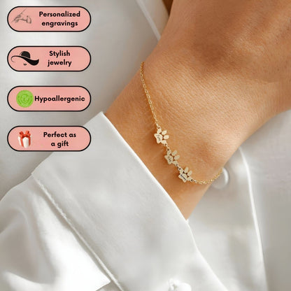Pawvera™ | Engraved Paw Personalized Bracelet
