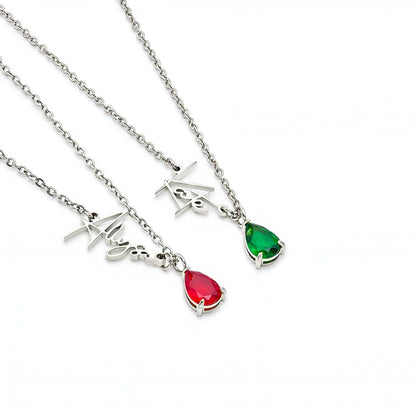 Celeste™ | Personalized Name & Birthstone Necklace