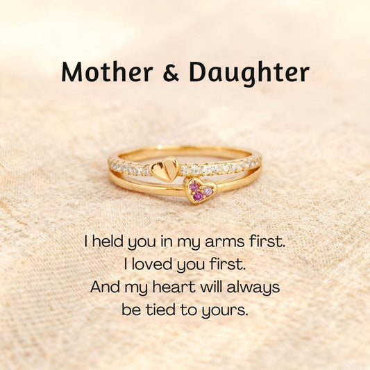 Luvine™ | Linked Hearts Mother-Daughter Ring