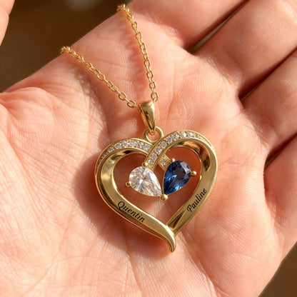 Amoree™ | Custom Birthstone Heart Necklace