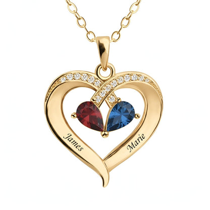 Amoree™ | Custom Birthstone Heart Necklace