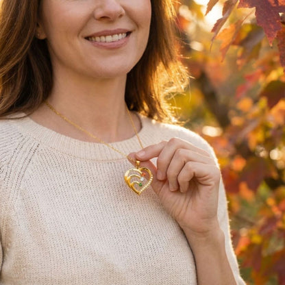 Serelune™ | Family Heart Birthstone Necklace