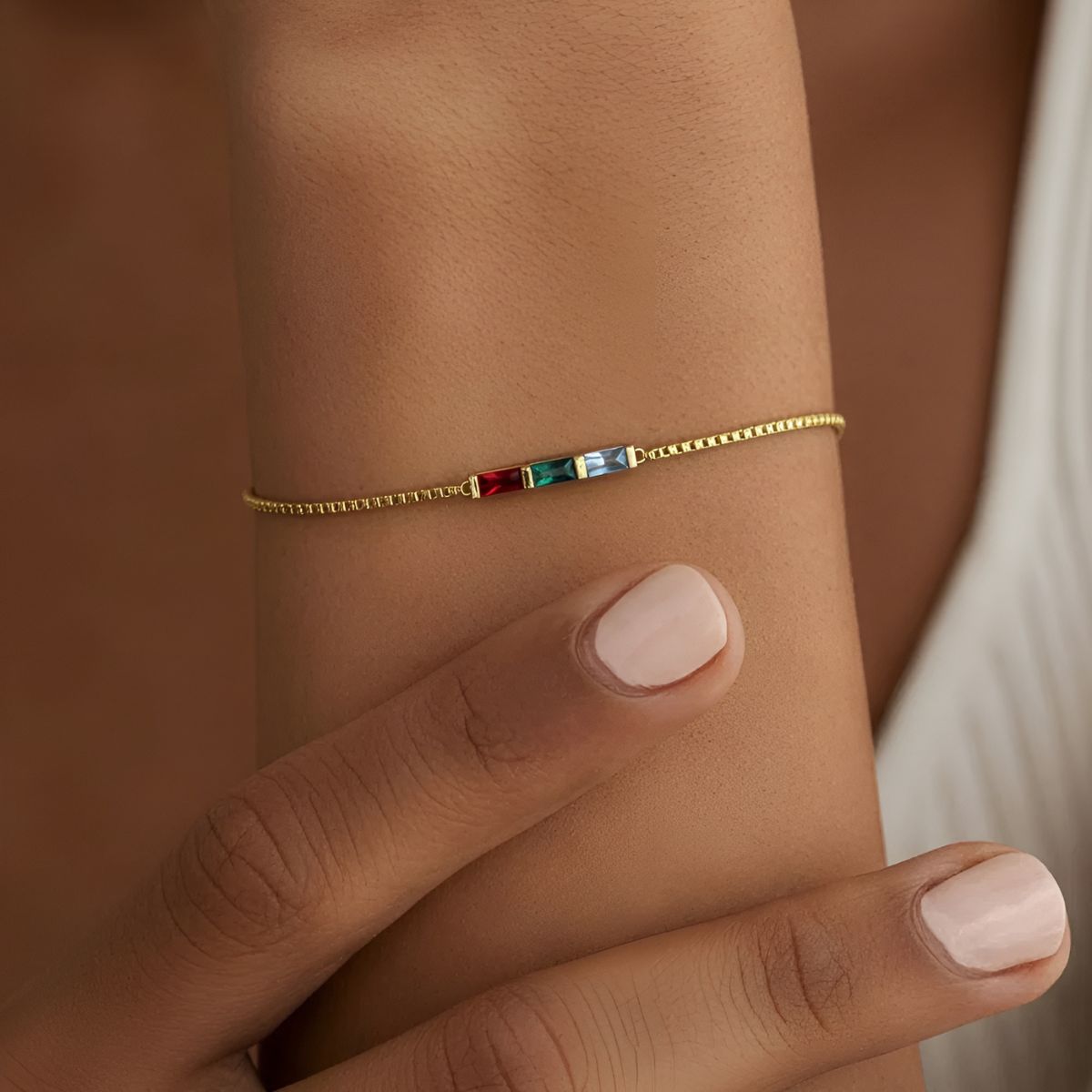 Aurielle™ | Baguette Birthstone Bracelet
