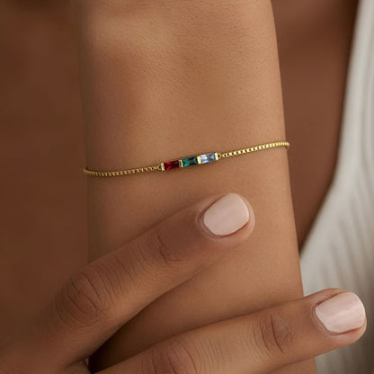 Aurielle™ | Baguette Birthstone Bracelet