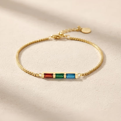 Aurielle™ | Baguette Birthstone Bracelet