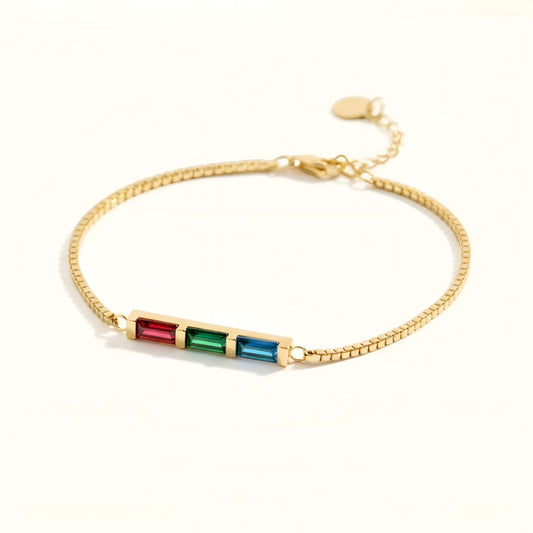 Aurielle™ | Baguette Birthstone Bracelet