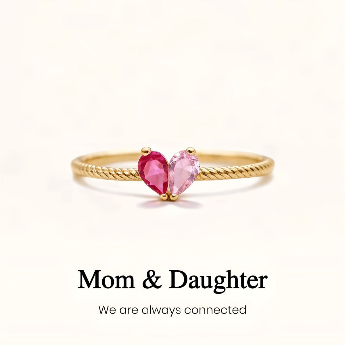 Evara™ | Heart Bond Birthstone Ring