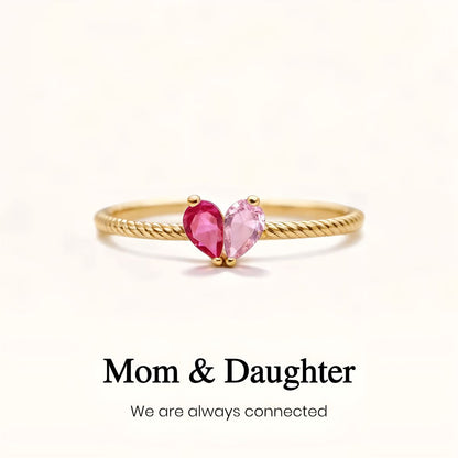 Evara™ | Heart Bond Birthstone Ring