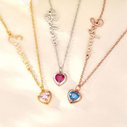 Amorelle™ | Heart Birthstone Necklace