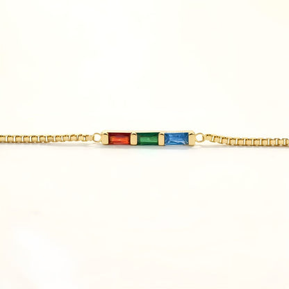 Aurielle™ | Baguette Birthstone Bracelet