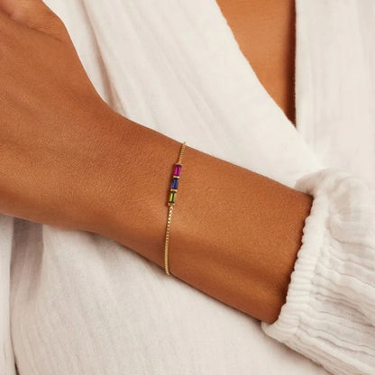 Aurielle™ | Baguette Birthstone Bracelet