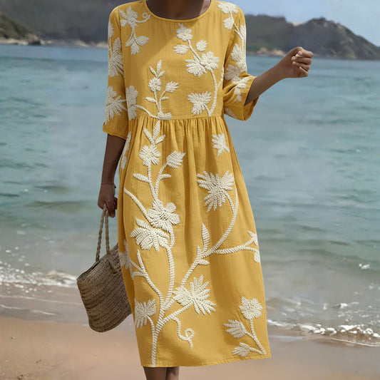Floréline™ | Effortless Sunlit Floral Dress