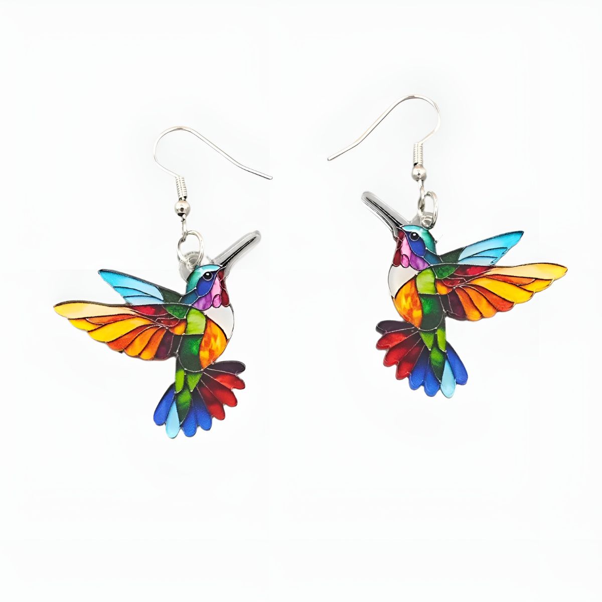 Celunara™ | Rainbow Hummingbird Earrings