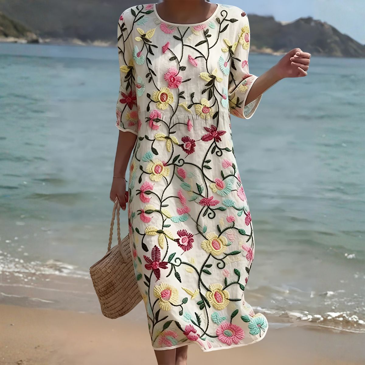 Floréline™ | Effortless Artisan Floral Dress