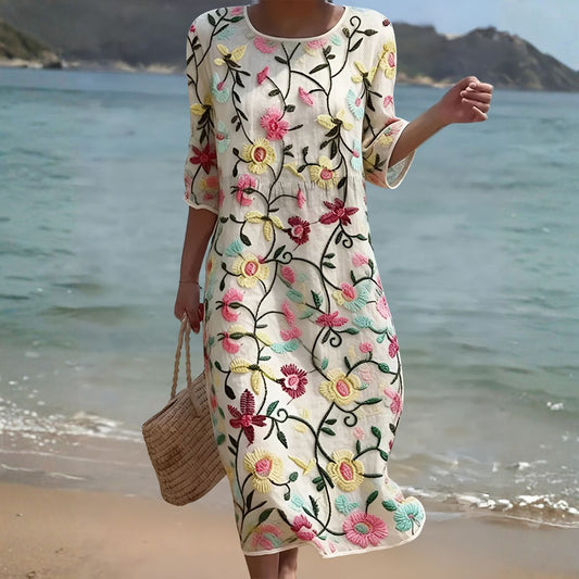 Floréline™ | Effortless Artisan Floral Dress