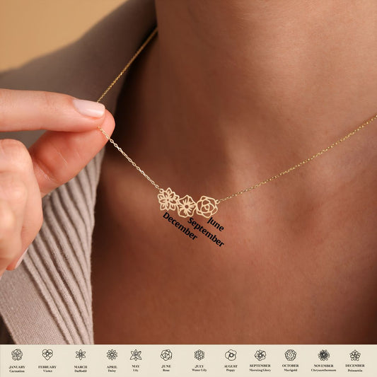Florielle™ | Personalized Birth Flower Necklace
