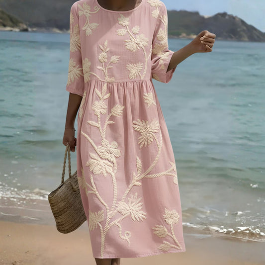 Floréline™ | Effortless Blush Floral Dress