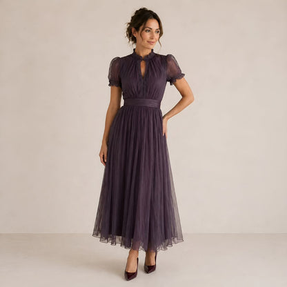 Maravelle™ | Vintage Lace Chiffon Maxi Dress