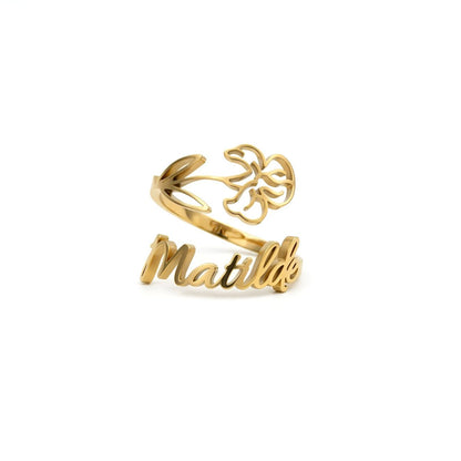 Everbloom™ | Personalized Name Flower Ring