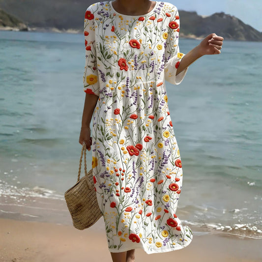 Floréline™ | Effortless Botanical Floral Dress