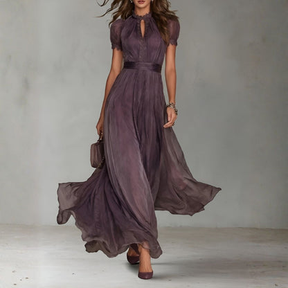 Maravelle™ | Vintage Lace Chiffon Maxi Dress