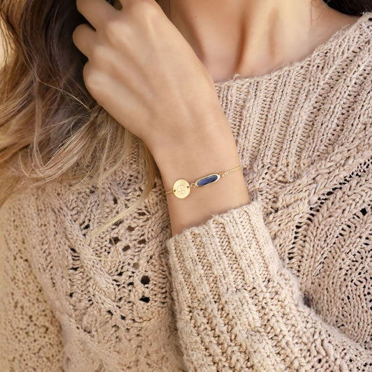 Luméa™ | Initial Birthstone Bracelet