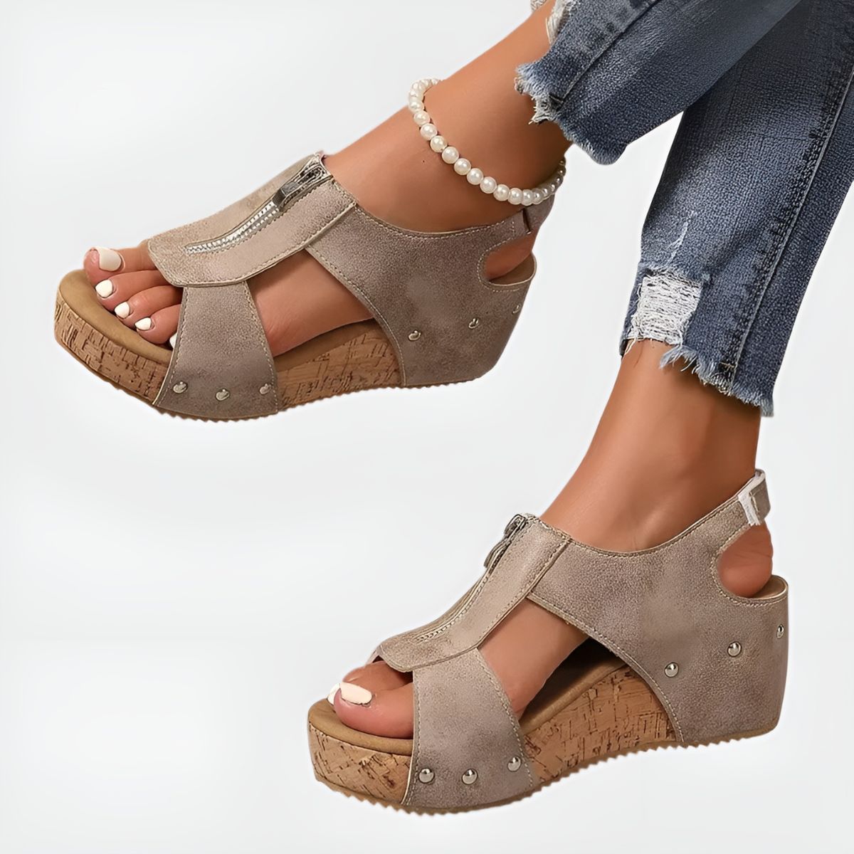 Ashlyn™ | Comfort Zip Sandals