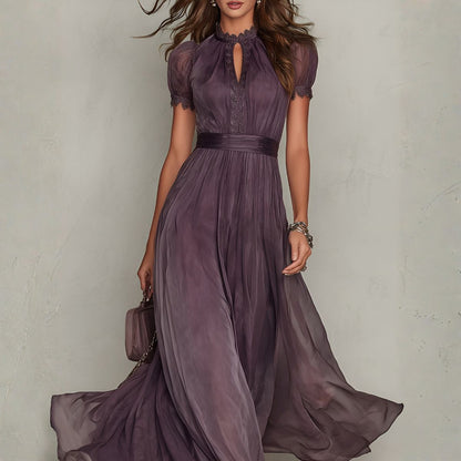 Maravelle™ | Vintage Lace Chiffon Maxi Dress