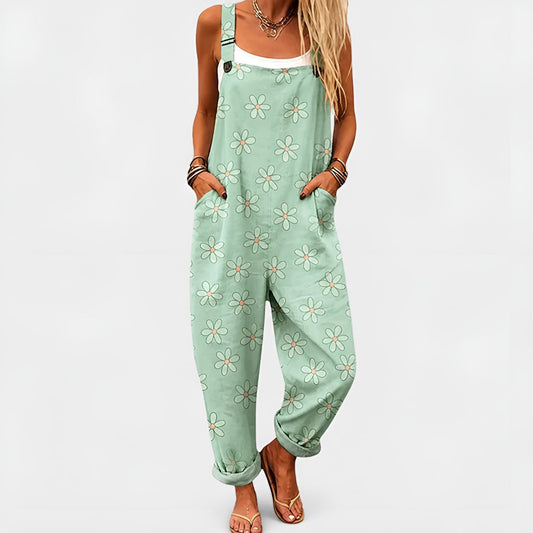 Briselle™ | Effortless Daisy Print Overalls