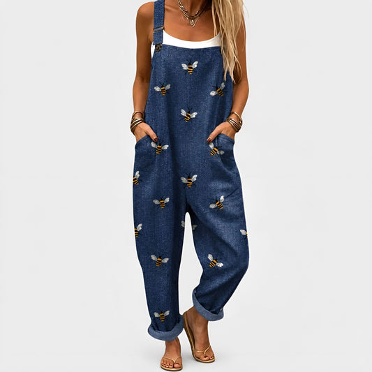 Briselle™ | Effortless Bee Print Overalls