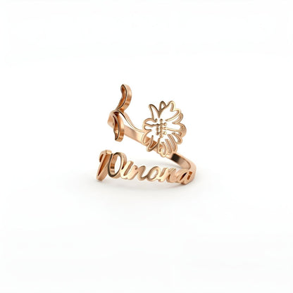 Everbloom™ | Personalized Name Flower Ring