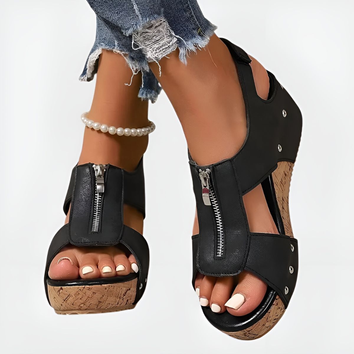 Ashlyn™ | Comfort Zip Sandals