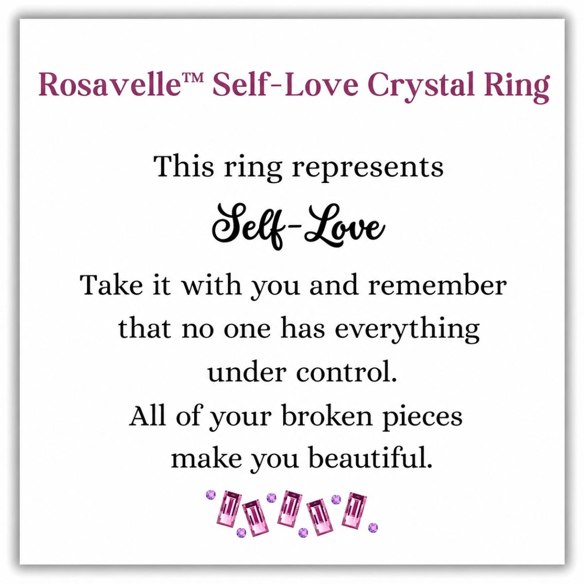 Rosavelle™ | Self-Love Crystal Ring